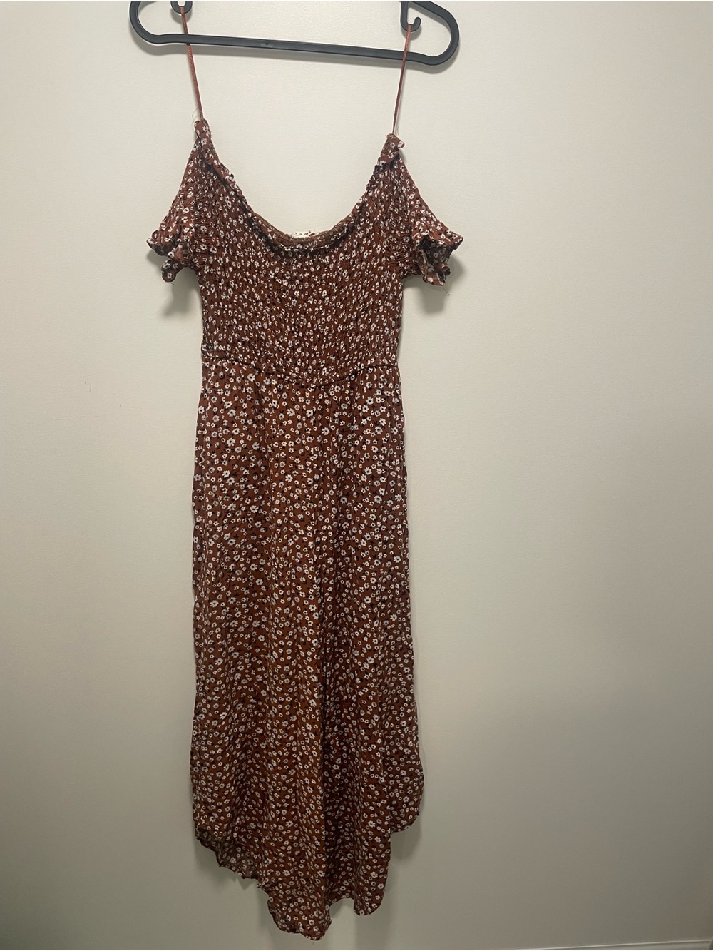 Miami Rust Floral Off-The-Shoulder Jumpsuit